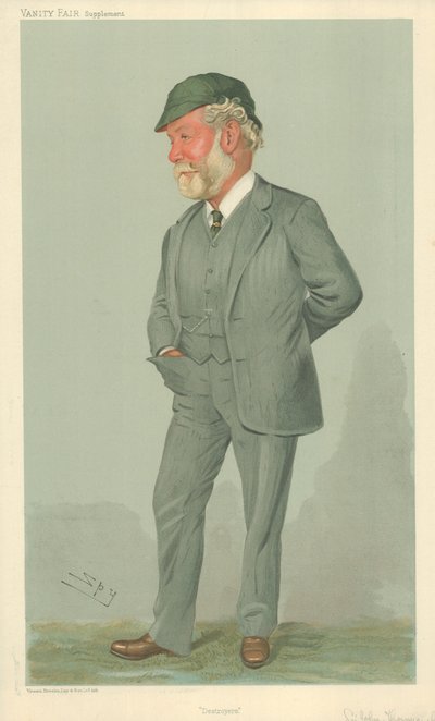 Sir John Isaac Thornycroft, Destroyers, Vanity Fair cartoon by Leslie Matthew Ward